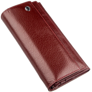 Женский кошелек кожаный ST Leather Accessories 18956 Темно-красный