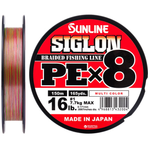 Шнур Sunline Siglon PE х8 150 м # 1.0/0.171 мм 7.7 кг Різнокольоровий (16581001) ТОП в Івано-Франківську