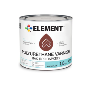 Глянцевый паркетный лак Polyurethane Varnish "ELEMENT" 1.8 кг