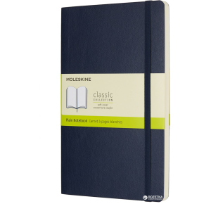 Нотатник Moleskine Classic 13 х 21 см 192 сторінки без лінівки Сапфір М'яка обкладинка (8055002854757) в Івано-Франківську