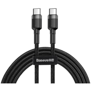 Кабель Baseus Cafule PD2.0 60Вт Type-C cable 20В 3A 2 м Gray/Black (CATKLF-HG1)