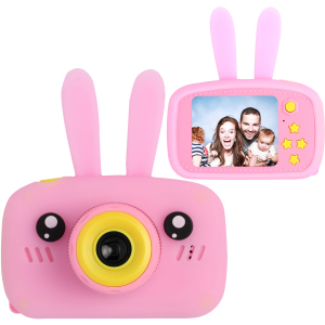 Цифровой детский фотоаппарат XoKo KVR-010 Rabbit Розовый (KVR-010-PN) (9869201149854) в Ивано-Франковске