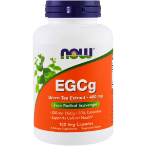 Натуральная добавка Now Foods EGCG Green Tea Extract 400 мг 180 гелевых капсул (733739047571) в Ивано-Франковске