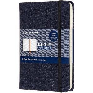 Записная книга Moleskine Denim 9 х 14 см 192 страницы в линейку Берлинская Лазурь (8058647626260) ТОП в Ивано-Франковске