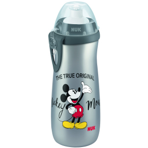 Поильник NUK Disney Mickey Sport з насадкою тяги-штовхай 450 мл чорний з сірим (4008600400684) в Івано-Франківську