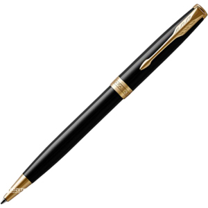 Ручка кулькова Parker Sonnet 17 Black Lacquer GT BP Чорна Чорний корпус (86 032) ТОП в Івано-Франківську