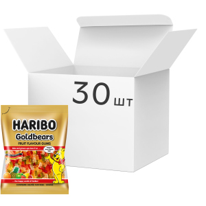 Упаковка конфет жевательных HARIBO Gold bears 80 г х 30 шт (9002975308397) лучшая модель в Ивано-Франковске