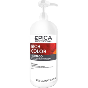 Шампунь для фарбованого волосся Epica Professional Rich Color З олією макадамії та екстрактом виноградних кісточок 1000 мл (4640028997966)