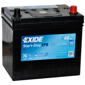 Автомобільний акумулятор Exide EFB 6СТ-60 (EL604) 60 Ач (-/+) Asia 520 А (EL604) в Івано-Франківську