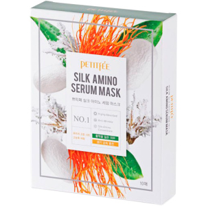 Маска для лица с протеинами шелка Petitfee Silk Amino Serum Mask 10 х 25 г (8809508850030) лучшая модель в Ивано-Франковске