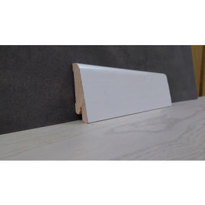 Плинтус деревянный шпонированный Kluchuk White Plinth Євро 60х19х2200 Белый KLW01 лучшая модель в Ивано-Франковске