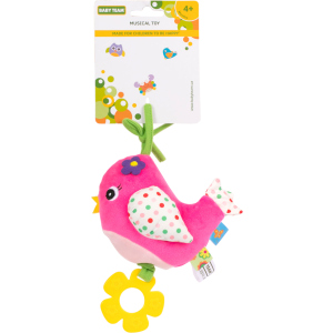 Іграшка-підвіска музична Baby Team Пташка (8543_рожева) рейтинг