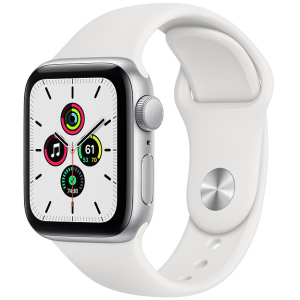 Смарт-часы Apple Watch SE GPS 40mm Silver Aluminium Case with White Sport Band (MYDM2UL/A) в Івано-Франківську