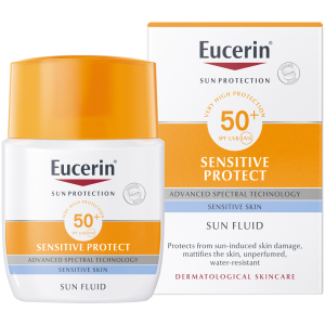 Солнцезащитный флюид для лица Eucerin для чувствительной кожи SPF 50 50 мл (4005800147005) лучшая модель в Ивано-Франковске