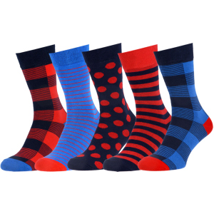 Носки The Pair of Socks 5P-111-PLD/BX 35-37 (5 пар) Синие с красным (4820234203307) в Ивано-Франковске