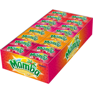 Упаковка жувальних цукерок Mamba Асорті 48 шт х 26.5 г (4014400110944_4014400110869) краща модель в Івано-Франківську