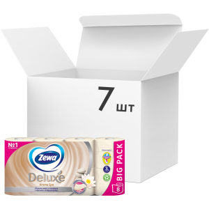Упаковка туалетной бумаги Zewa Deluxe трехслойной Арома Спа 7 шт по 8 рулонов (7322540569506) в Ивано-Франковске
