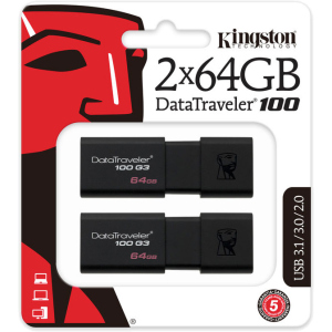 Kingston DataTraveler 100 G3 2x64GB USB 3.0 (DT100G3/64GB-2P)