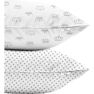 Набор наволочек Cosas Set Pillow Crown Dots Grey 50х70 2 шт (4822052023570) лучшая модель в Ивано-Франковске