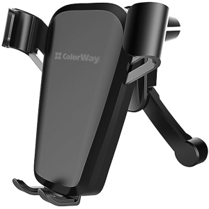 Автодержатель для телефона СolorWay Soft Touch Gravity Holder Black (CW-CHG03-BK)