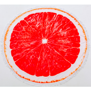 Пляжний рушник MirSon №5056 Summer Time Grapefruit 150x150 см краща модель в Івано-Франківську