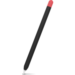 Двоколірний силіконовий чохол AhaStyle для Apple Pencil (1-го покоління) Чорний, червоний (AHA-01940-BNR)