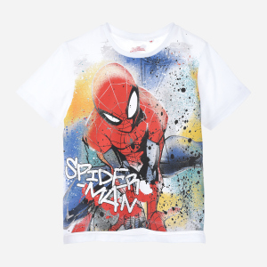 Футболка Disney Spiderman UE1108 104 см Белая (3609084861315) лучшая модель в Ивано-Франковске