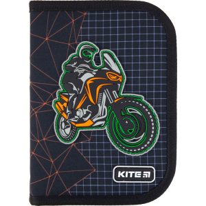 Пенал с наполнением Kite Education Motocross 1 отделение 2 отворота Черный (K21-622H-2) в Ивано-Франковске