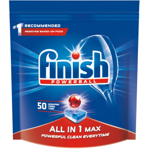 Таблетки для посудомийних машин FINISH All in 1 Max 50 шт (5900627062359/5997321733524) в Івано-Франківську