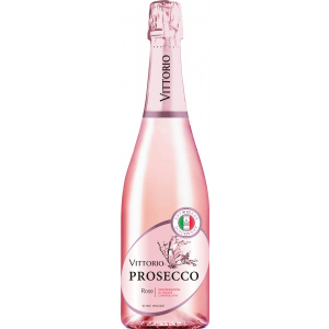 купити Ігристе вино Vittorio Prosecco Doc Spumante Rose Extra Dry рожеве екстра-сухе 0.75 л 11% (4820176063212)