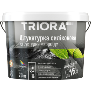 Штукатурка силиконовая TRIORA "короед" 1-1.5 мм 20 кг (4823048022393) лучшая модель в Ивано-Франковске