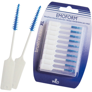 Безметалеві міжзубні щітки Dr. Wild Emoform Brush'n clean XL із фторидом натрію 20 шт (7611841139809) (11.4506) краща модель в Івано-Франківську