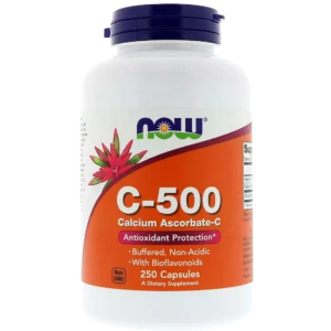 Витамин C-500, Calcium Ascorbate Capsules, Now Foods 250 капсул (733739006776)