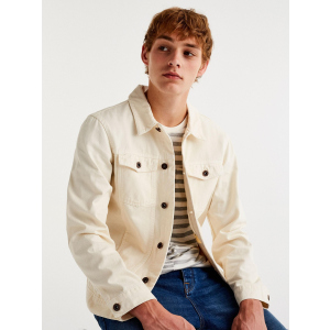 Джинсовая куртка Pull & Bear 5714/542/251-ABAK L Молочная (05714542251046) ТОП в Ивано-Франковске