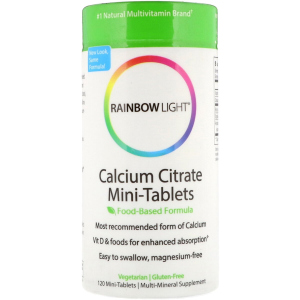 Вітаміни Rainbow Light цитрат кальцію Calcium Citrate Mini-Tablets 120 міні таблетки (21888202119) ТОП в Івано-Франківську