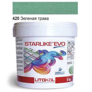 Епоксидне затирання Litokol Starlike EVO 420 Зелена трава (світло-зелена) 5кг