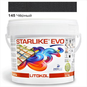 Эпоксидная затирка Litokol Starlike EVO 145 Чёрная 2,5кг ТОП в Ивано-Франковске