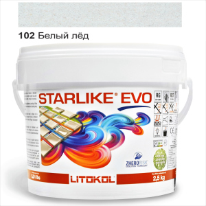 Епоксидна затирка Litokol Starlike EVO 102 (білий лід) біла 2,5 кг в Івано-Франківську