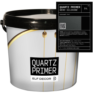 Кварцова ґрунтовка Elf Decor QUARTZ PRIMER Nero 3 л Темно-графітова (mbaQPnero_3) в Івано-Франківську