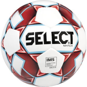 Мяч футбольный SELECT MATCH IMS 018 Бело-красный 5 (5703543203819) в Ивано-Франковске