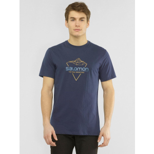 Футболка Salomon Blend Logo Tee M LC1408400 S Синя (0193128348342) ТОП в Івано-Франківську