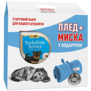 Сухий повнораційний корм Royal Canin Yorkshire Terrier Puppy для цуценят породи йоркширський тер'єр від 2 до 10 місяців 1.5 кг + плед та миска в подарунок (11_11106) в Івано-Франківську