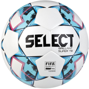 хороша модель М'яч футбольний Select Brillant Super Fifa TB (051) №5 Біло-синій (5703543267507)