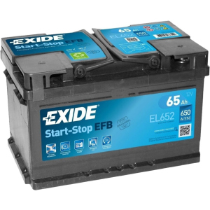 Автомобільний акумулятор Exide Start-Stop EFB 65 А·год Єв (-/+) Euro (650EN) (EL652) ТОП в Івано-Франківську