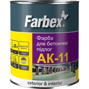 Фарба для бетонної підлоги АК-11 Farbex 2.8 кг Біла (4823083309480) в Івано-Франківську