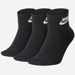 Набір шкарпеток Nike U Nk NSW Evry Essential Ankle 3Pr SK0110-010 XL (46-50) 3 пари Чорний (193145890541) в Івано-Франківську