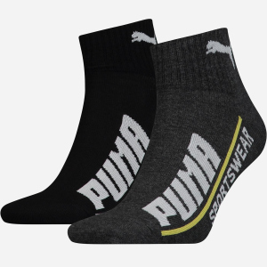 Набір шкарпеток Puma Men Logo Quarter 2p 102002001-021 39-42 р 2 пари Сірий (8718824798677) в Івано-Франківську