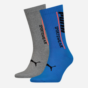 Набор носков Puma Men Logo Classic Sock 2p 102003001-020 39-42 р 2 пары Серый/Синий (8718824798738) рейтинг