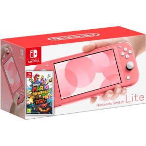 Nintendo Switch Lite Coral + Гра Super Mario 3D World + Bowser's Fury (російська версія) краща модель в Івано-Франківську