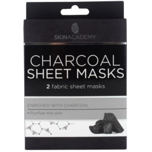 Тканинна маска для обличчя Skin Academy Charcoal 0.45 г х 2 шт (5031413987362) ТОП в Івано-Франківську